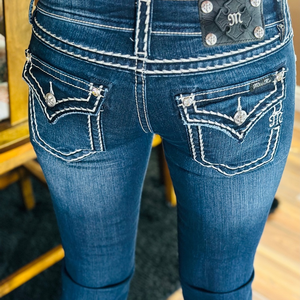 Miss Me Boot Cut Size 28 signature Jeans Color OK 133 (dark blue)
